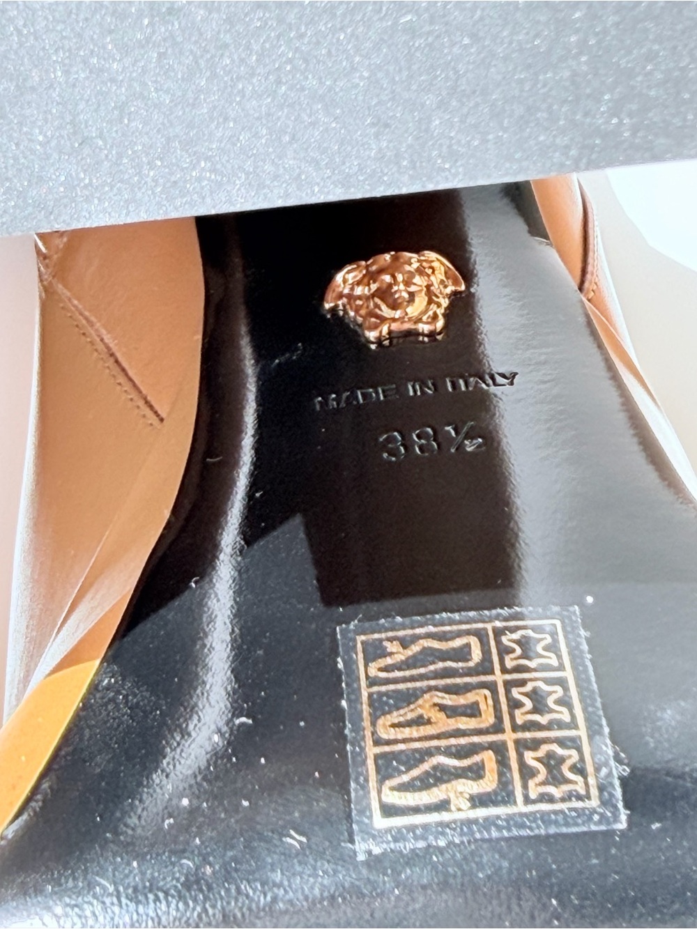 Versace Tan Platform Boots - Picture 7 of 9